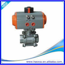 single acing and double acting 3PCS pneumatic ball valve with high quality